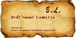Brünauer Ludmilla névjegykártya